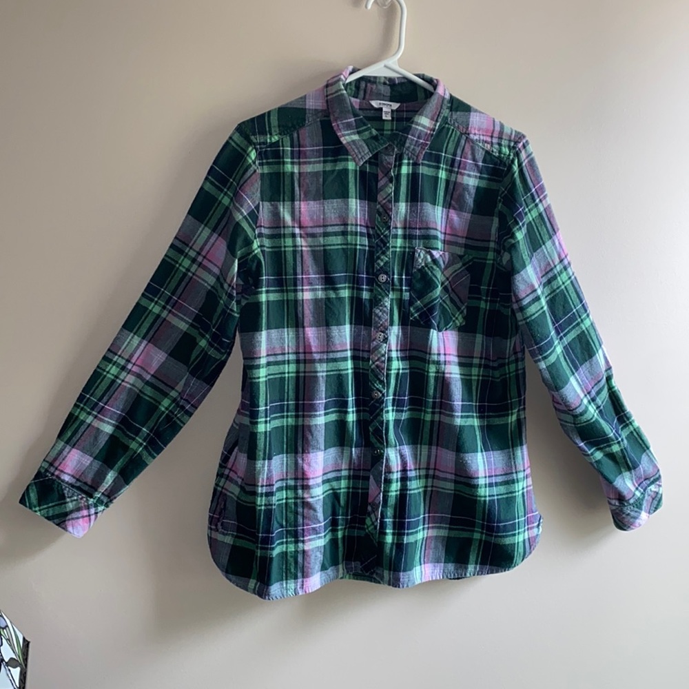 Sonoma cotton button down shirt - flannel like Size L